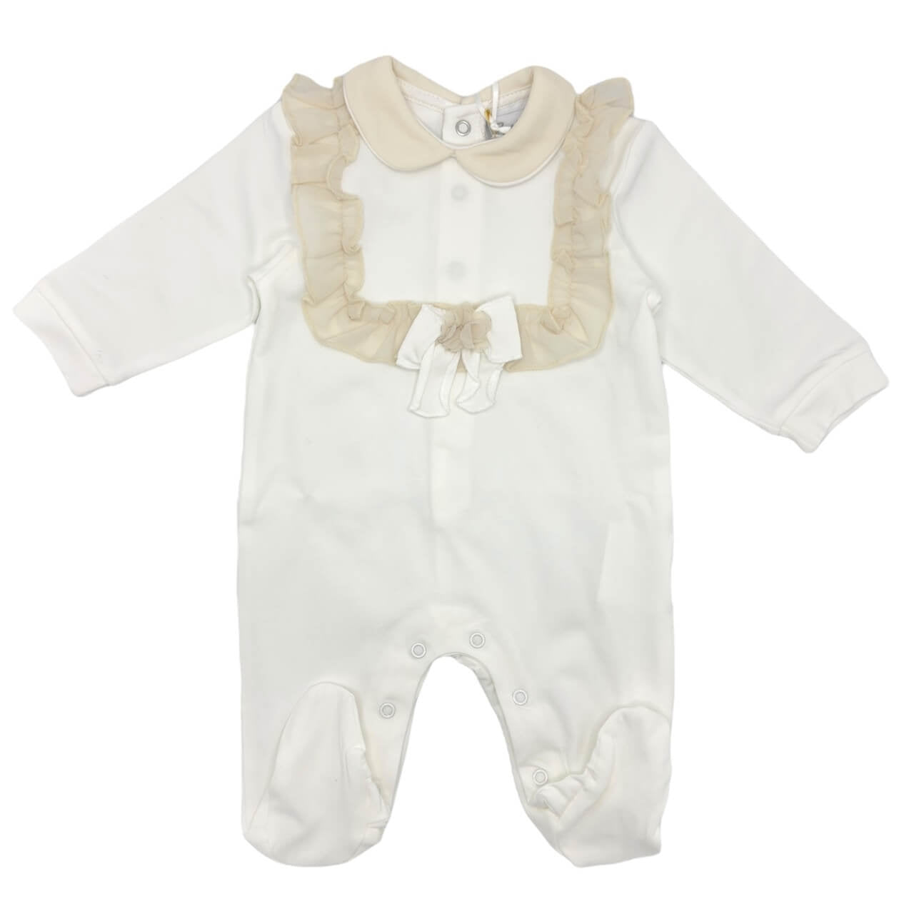 Pastellfarbener Baby-Strampler aus Baumwolle