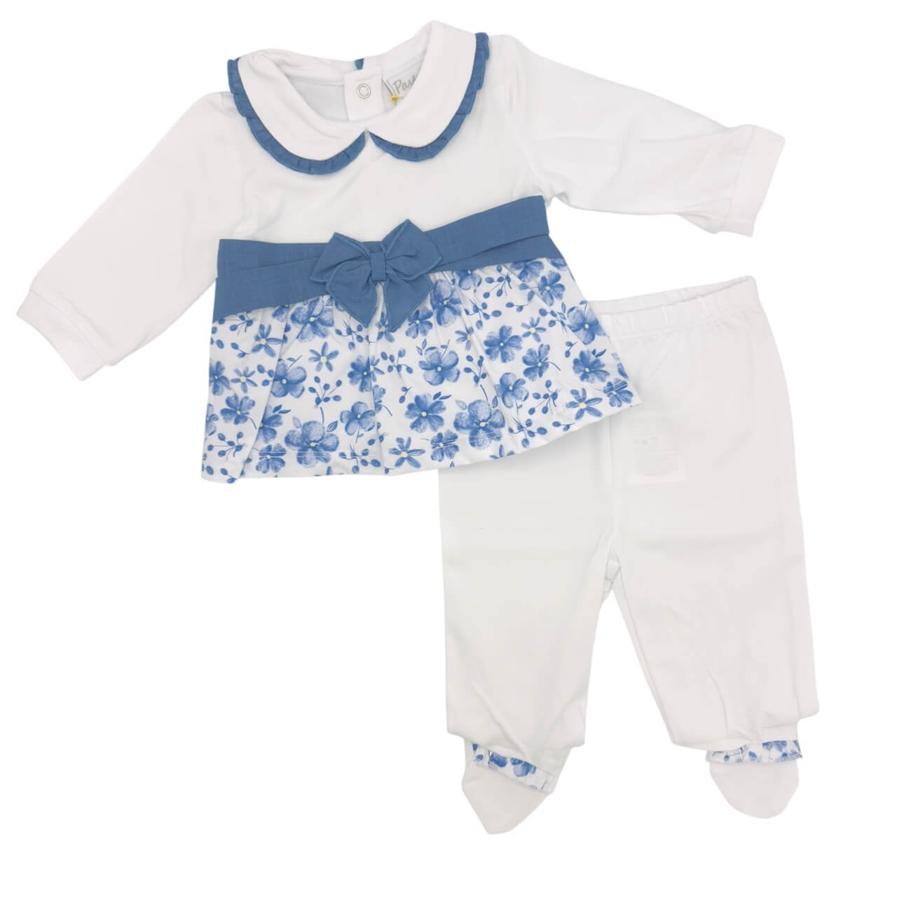 Pastellfarbener Strampler/Outfit aus Baumwolle für Baby-Mädchen