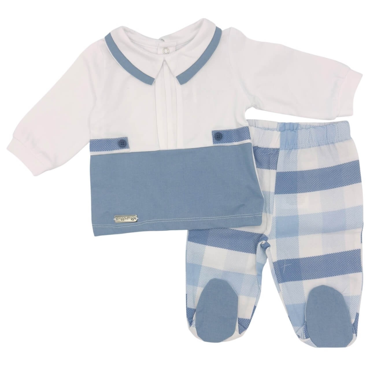 Pastellfarbener Baby-Strampler/Outfit aus Baumwolle
