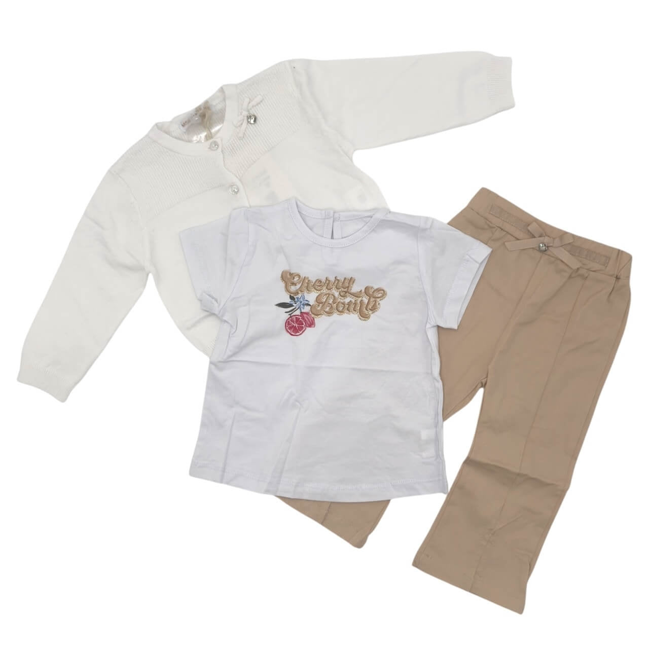 3-teiliges Baumwoll-Baby-Mädchen-Set