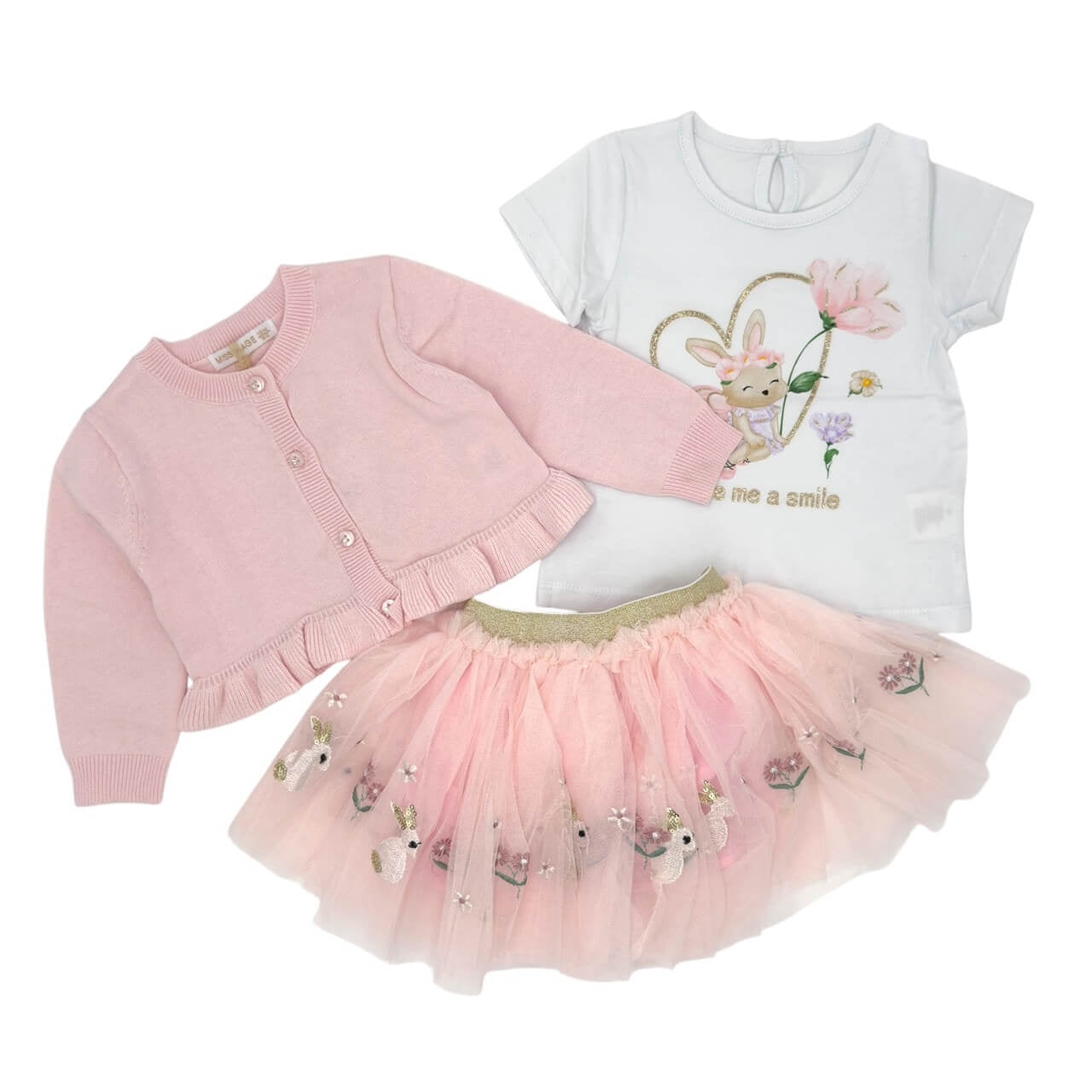 3-teiliges Baumwoll-Baby-Mädchen-Set