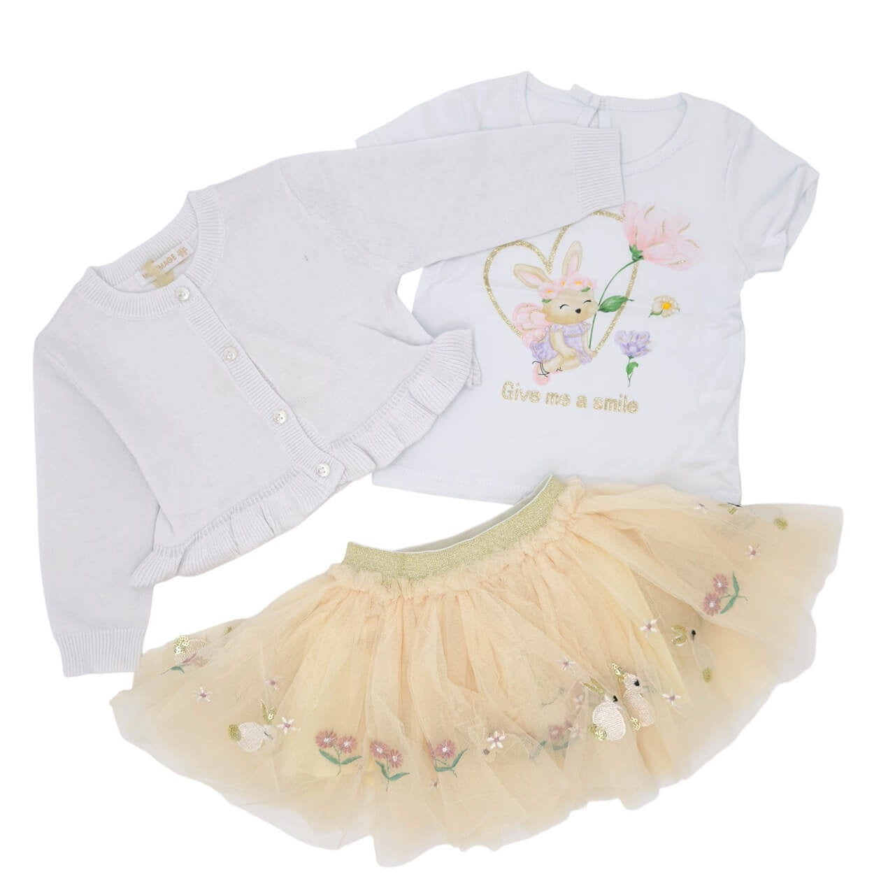 3-teiliges Baumwoll-Baby-Mädchen-Set