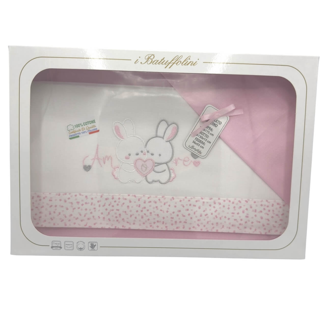 Komplettes Wiegen-/Kinderbett-Set, 100 % Baumwolle