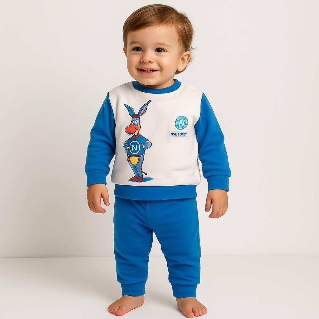 SSC Napoli Pyjama aus warmer Baumwolle