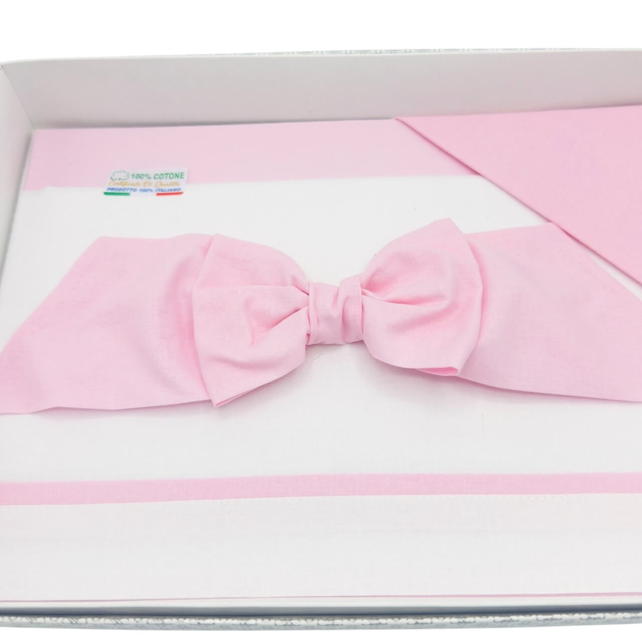 Kinderwagenset aus 100 % Baumwolle mit Schleife und Bällen