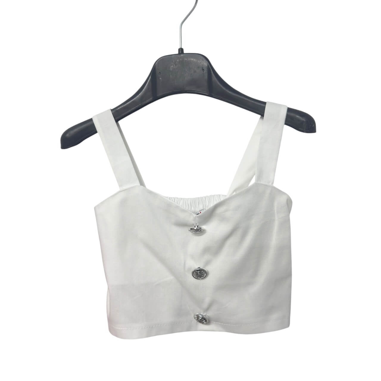 Completo Bambina Top con Bottoni e Pantalone