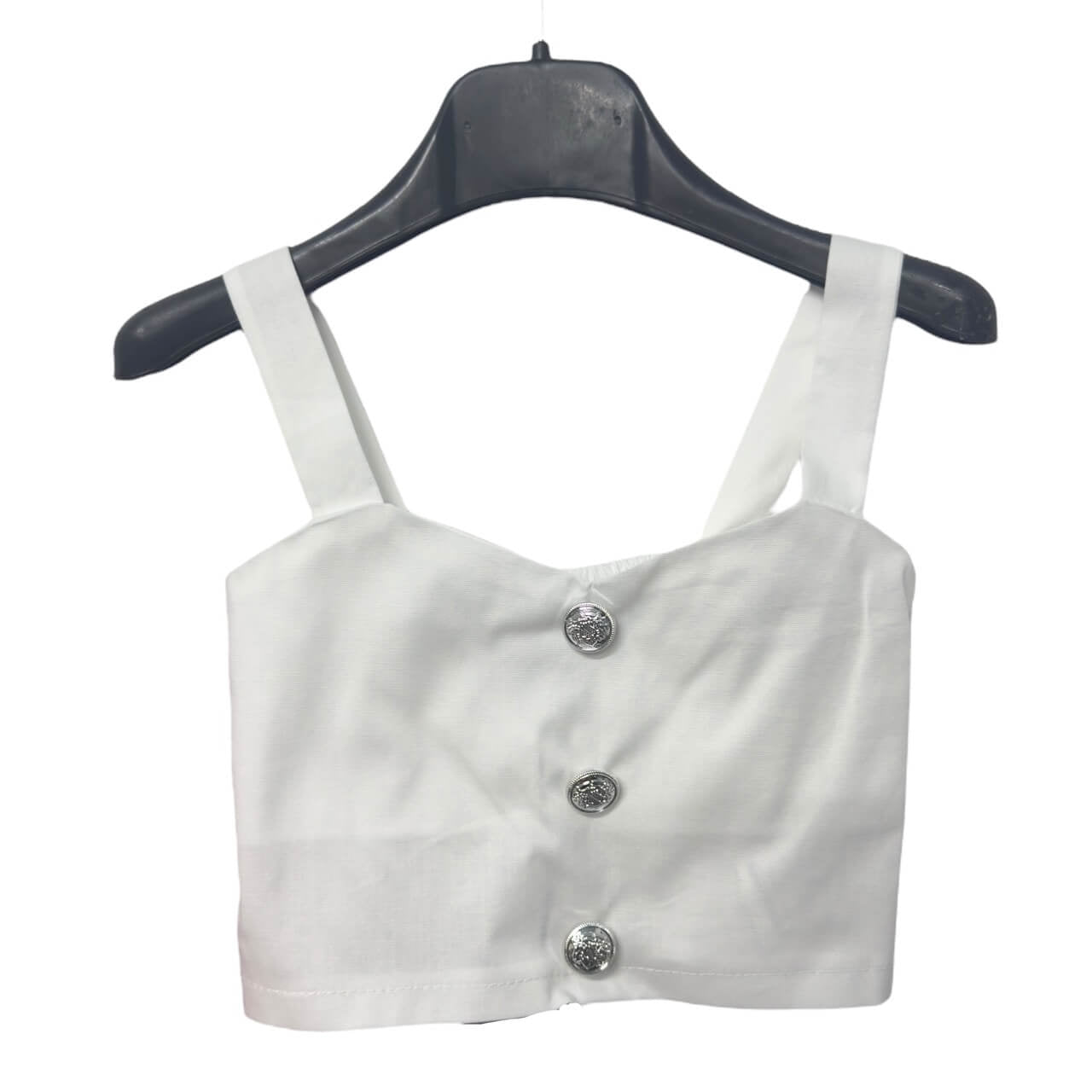 Completo Bambina Top con Bottoni e Pantalone