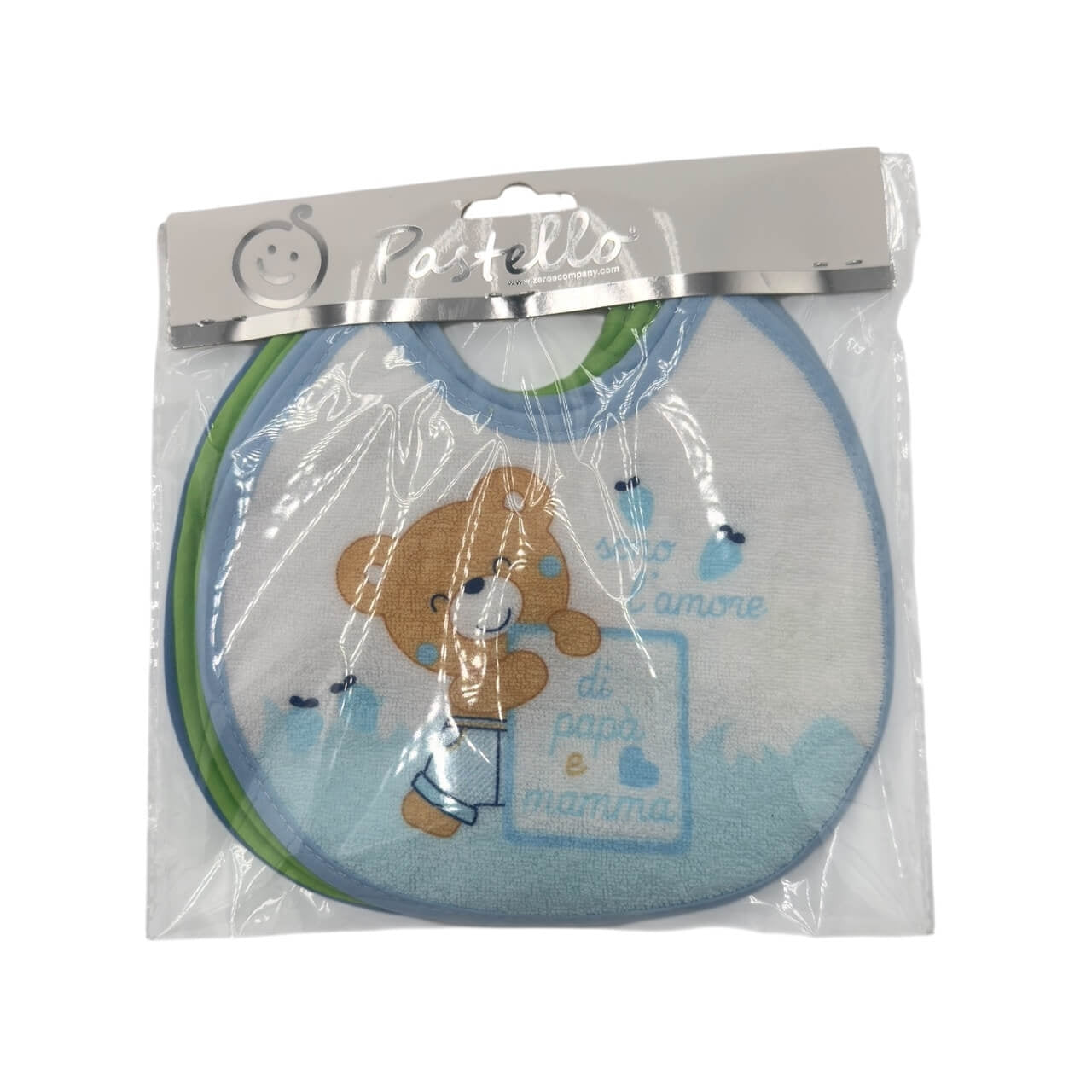 6 pastellfarbene Lätzchen aus plastifiziertem Schwamm