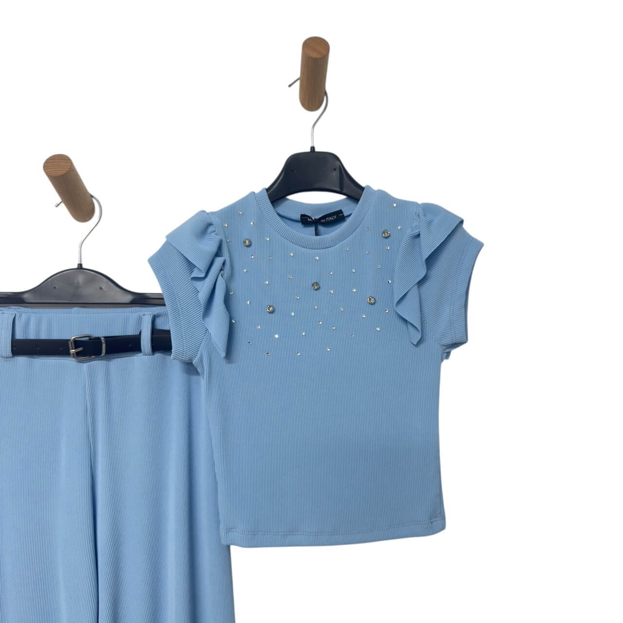 Geripptes Baby-Mädchen-Set