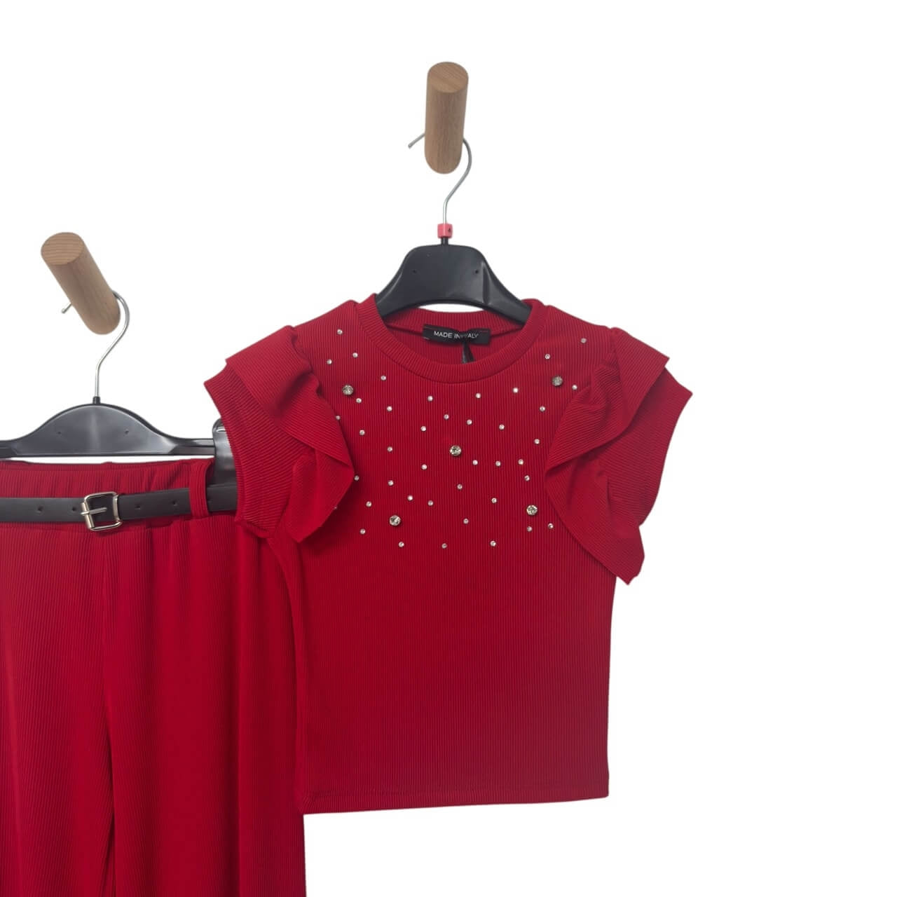 Geripptes Baby-Mädchen-Set