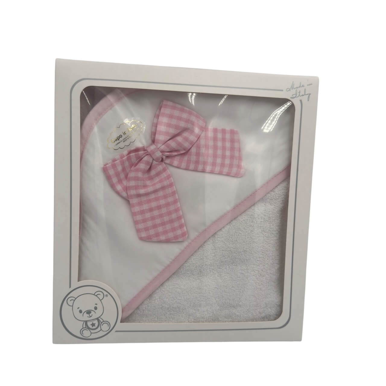 Dreieckiger Bademantel mit Schleife QUADRI