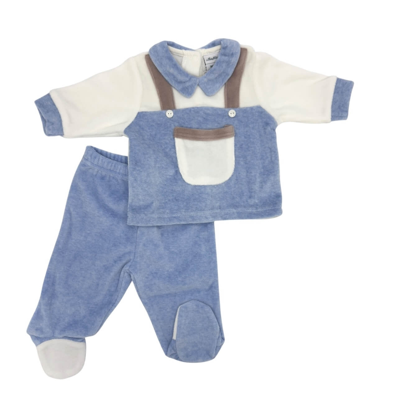 2-teiliger Chenille-Strampler mit Bällen