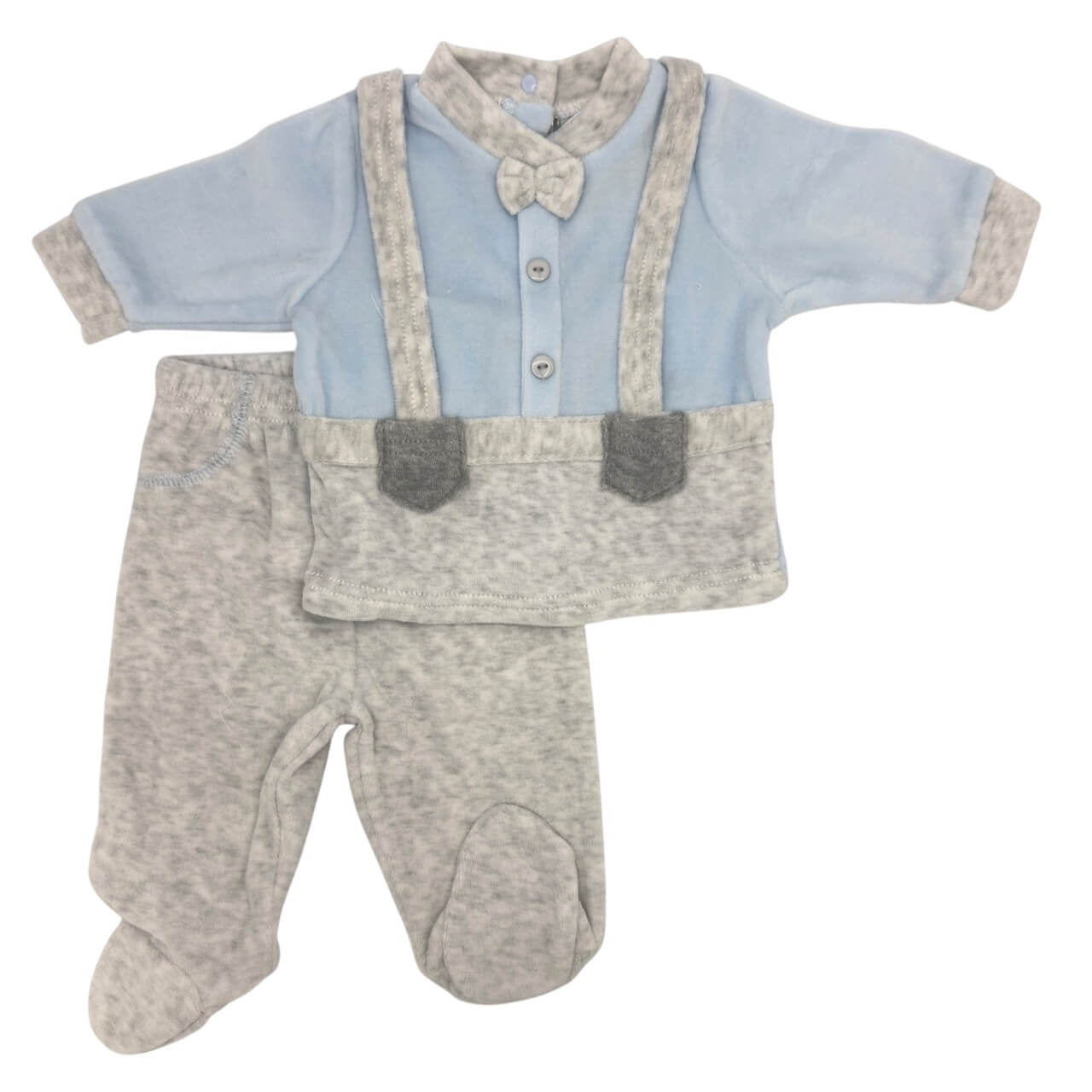 2-teiliger Chenille-Strampler mit Bällen