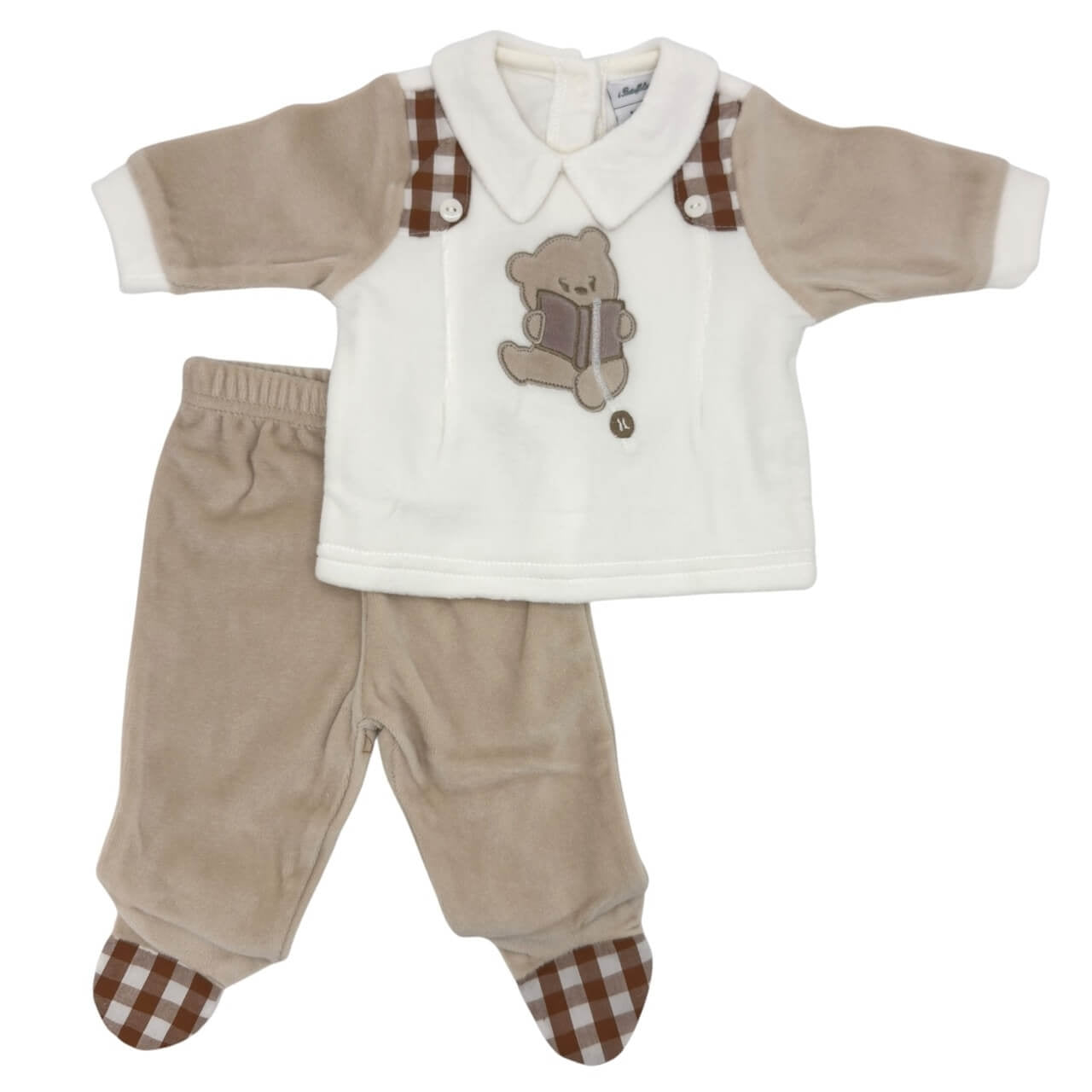 2-teiliger Chenille-Strampler mit Bällen