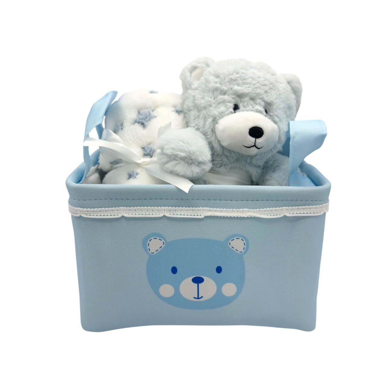 Kinderwagen-Plaidkorb 70x90 cm mit Plüschtier