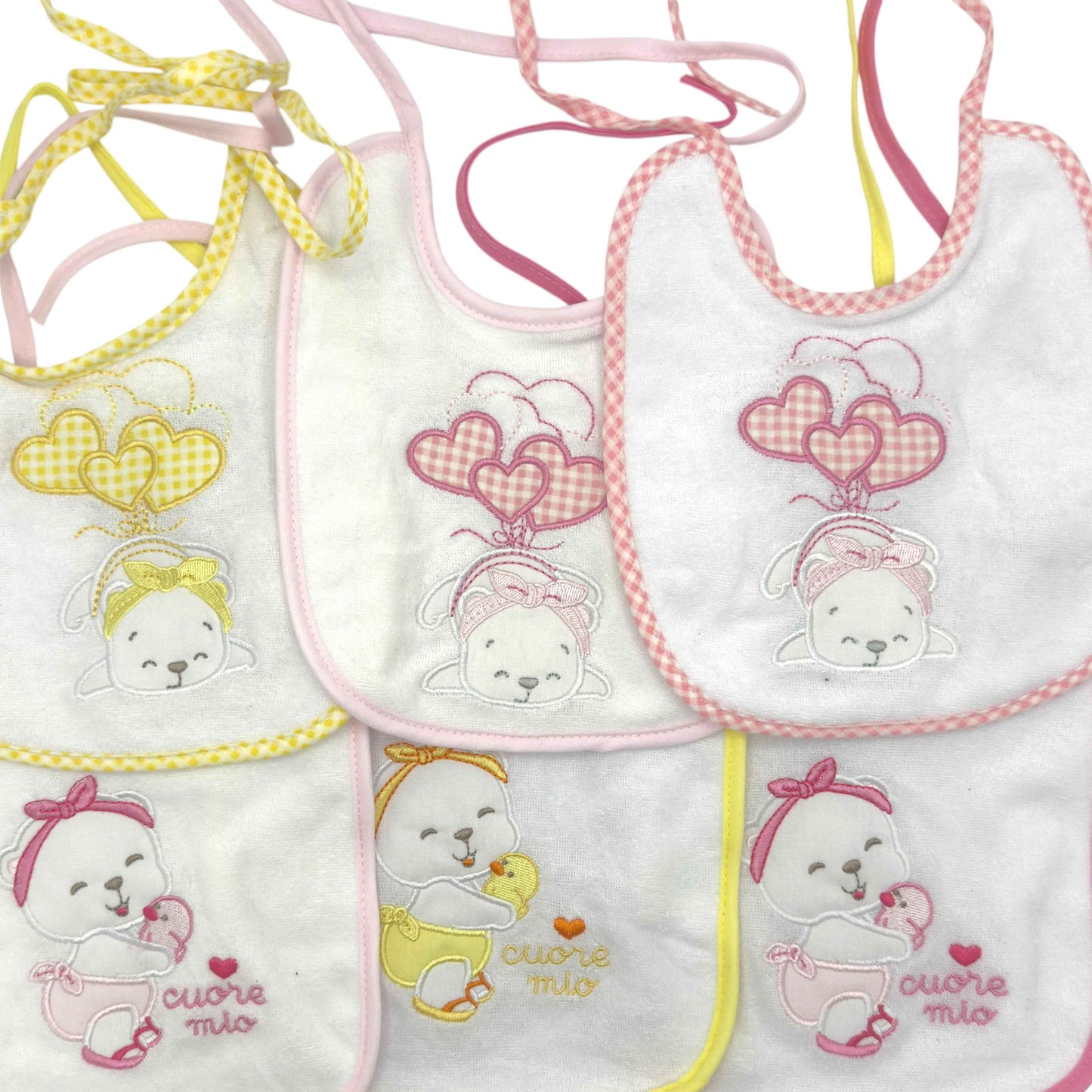 6 pastellfarbene Kliniklätzchen