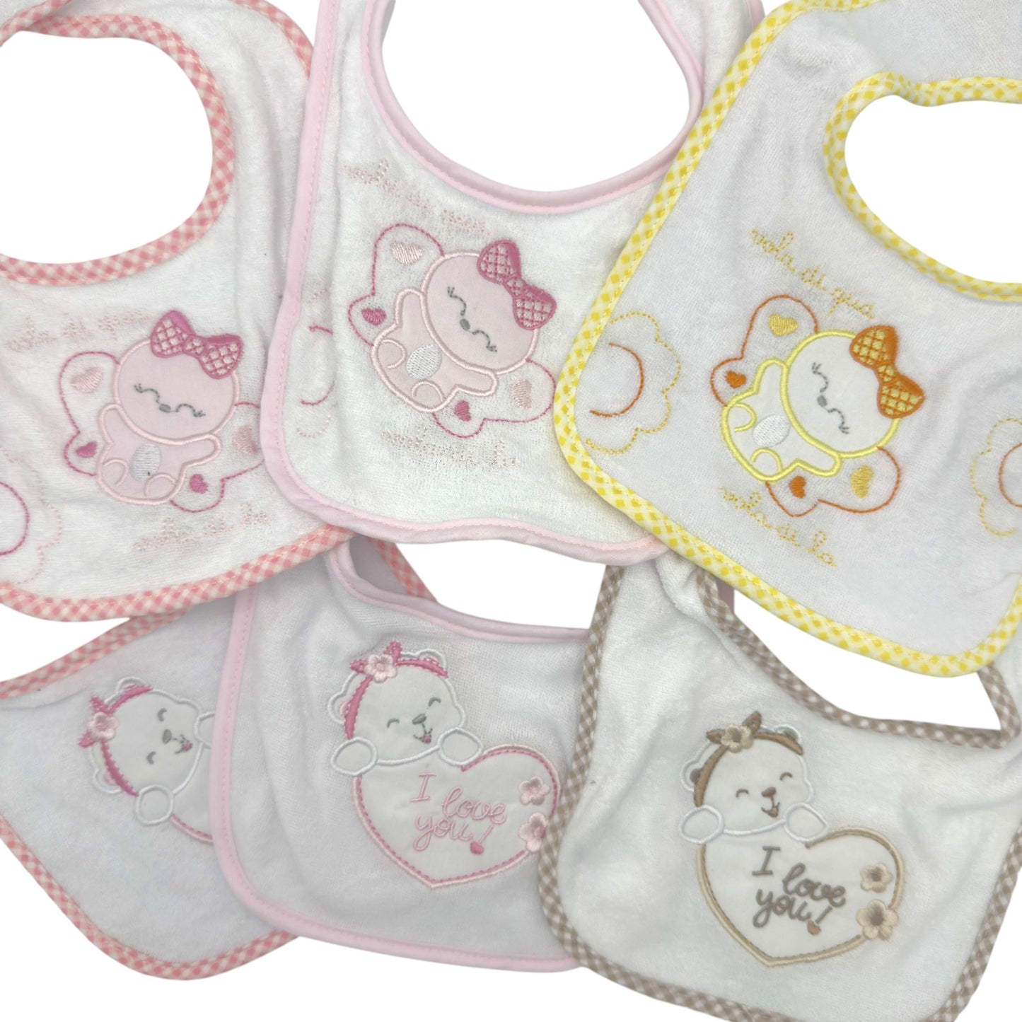 6 pastellfarbene Kliniklätzchen