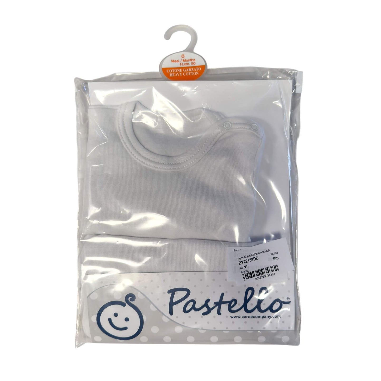 2 Langarm-Body aus warmer Baumwolle in Pastelltönen