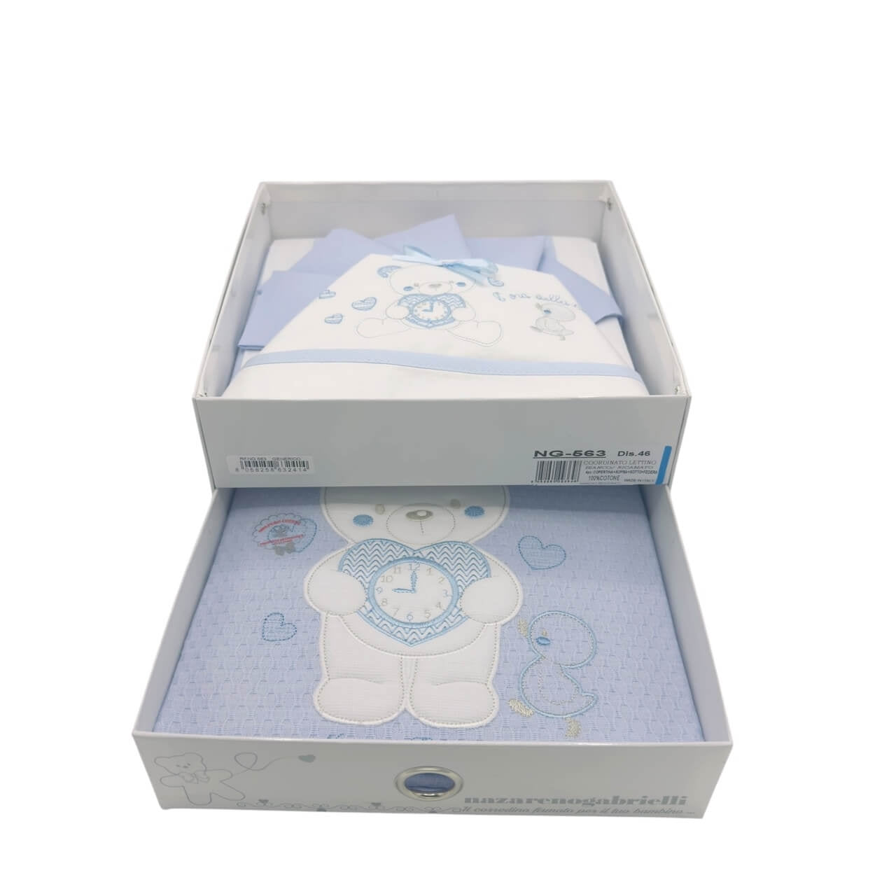 Kompletter Satz Bettwäsche + Baumwollbezug für Kinderbett