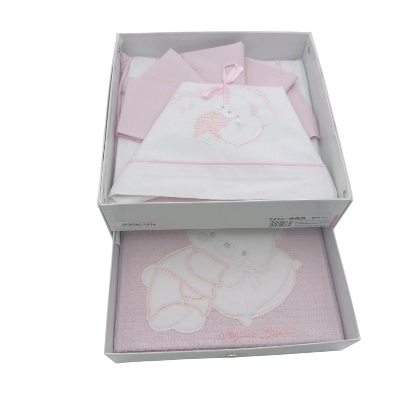 Kompletter Satz Bettwäsche + Baumwollbezug für Kinderbett