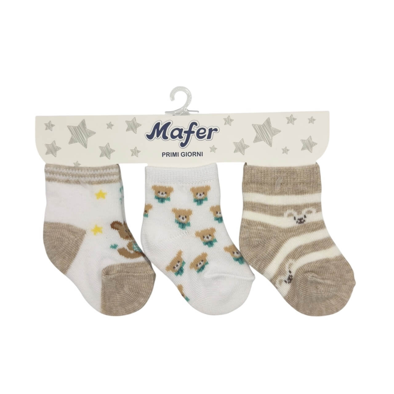 Tris warme Baumwollsocken 0/3 Monate