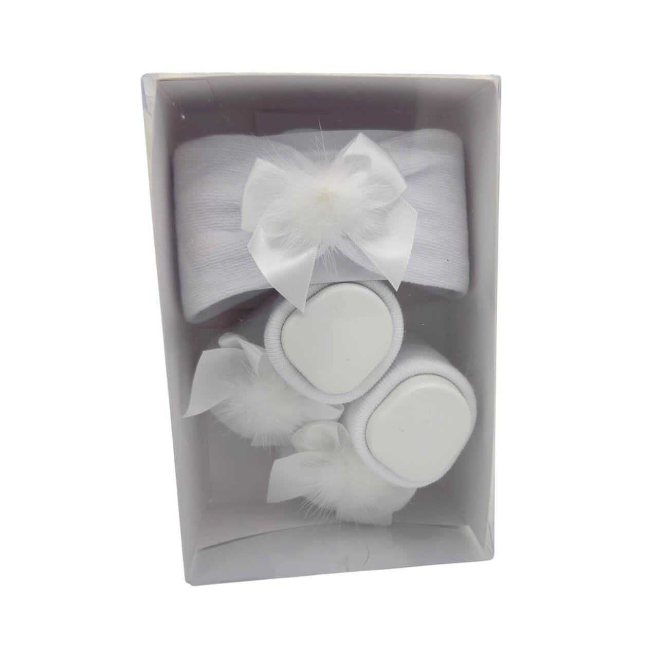 Warmes Baumwoll-Stirnband + Schuhe-Set