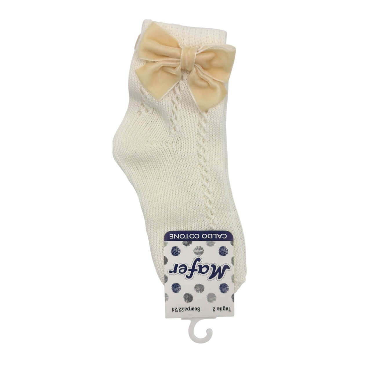 Warme Baumwollsocke mit Schleife