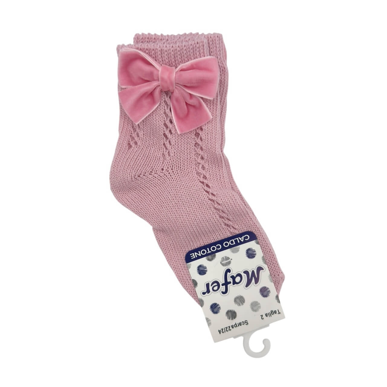 Warme Baumwollsocke mit Schleife