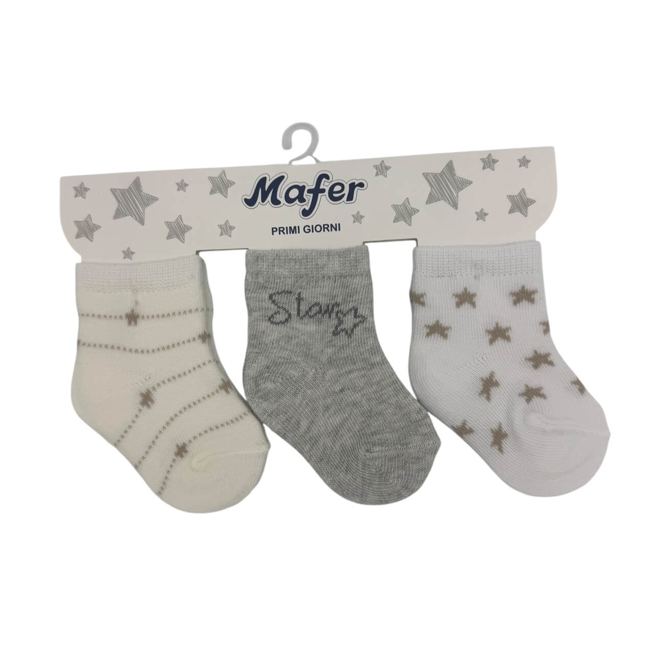 Tris warme Baumwollsocken 0/3 Monate