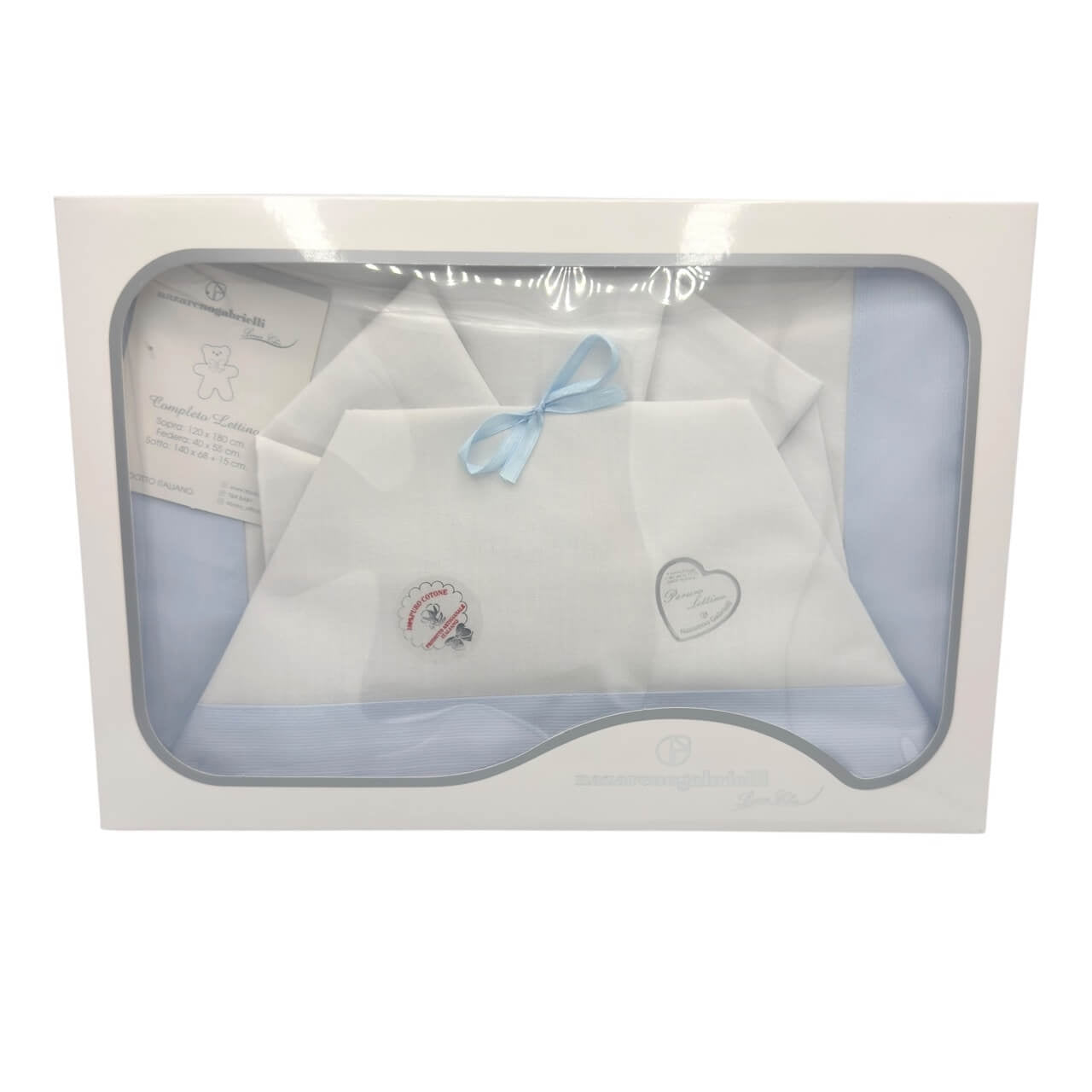 Kinderbett-Set aus 100 % Baumwolle mit Aufdruck und Stickerei