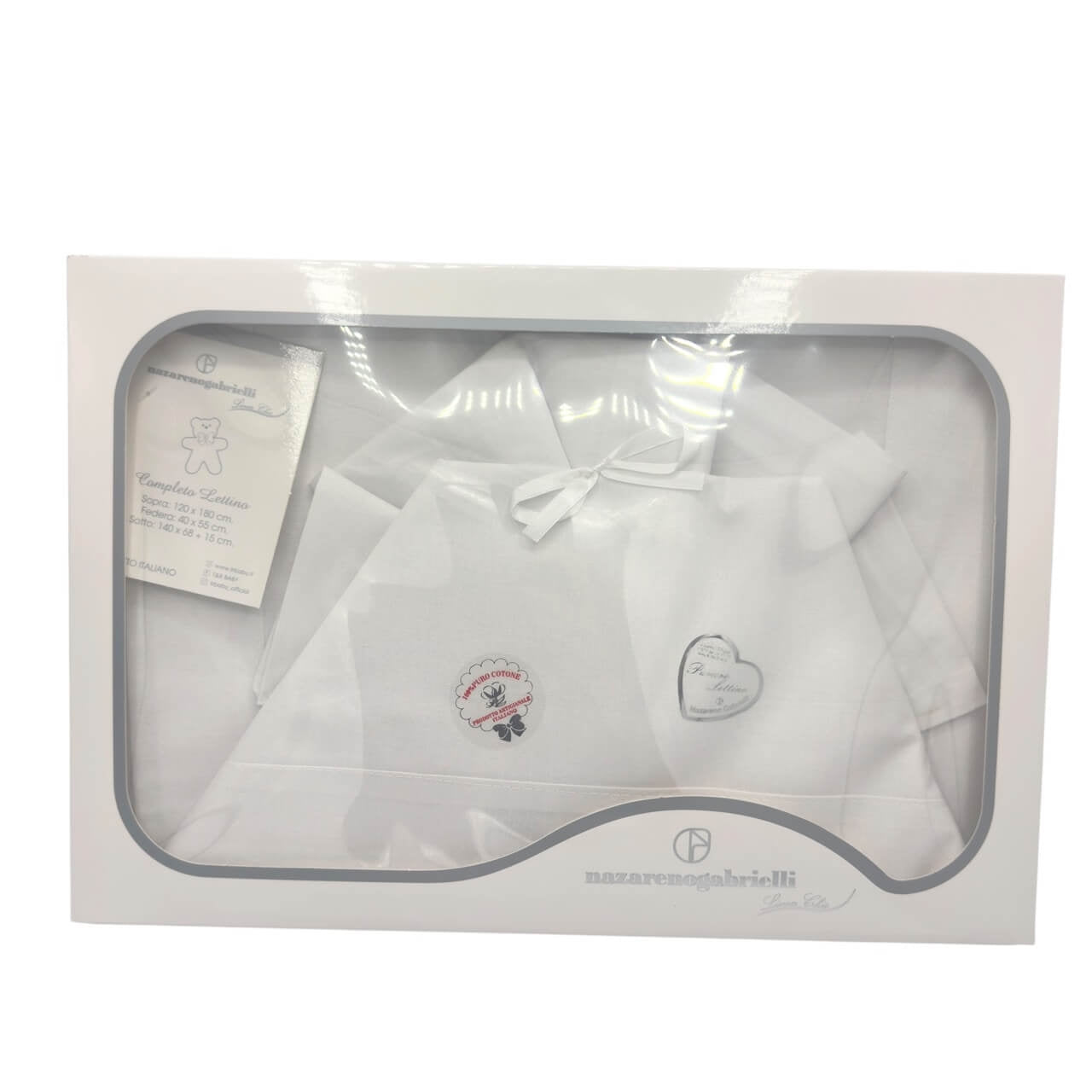 Kinderbett-Set aus 100 % Baumwolle mit Aufdruck und Stickerei