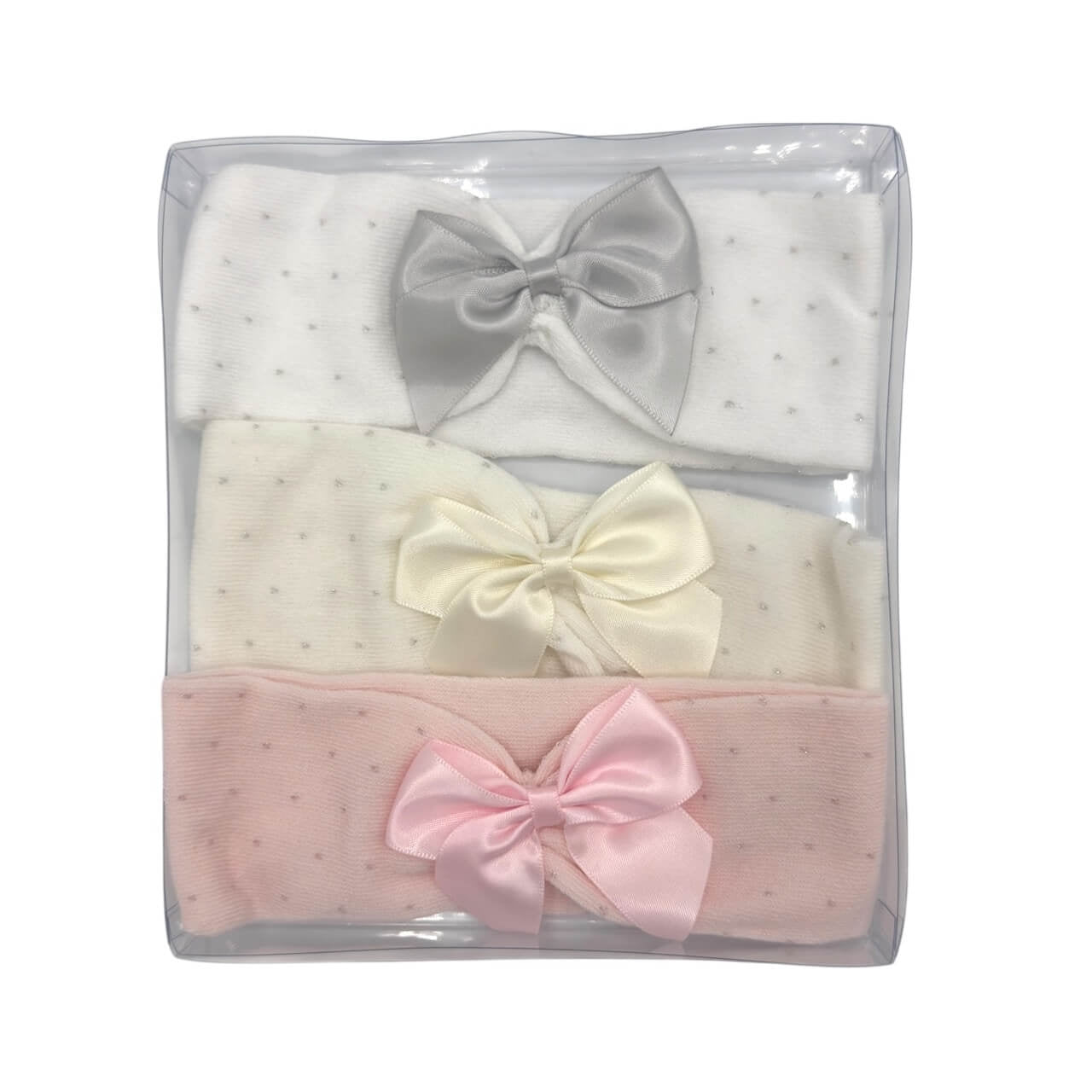 3 Baby-Stirnbänder für Mädchen aus warmer Baumwolle, 0/6 Monate