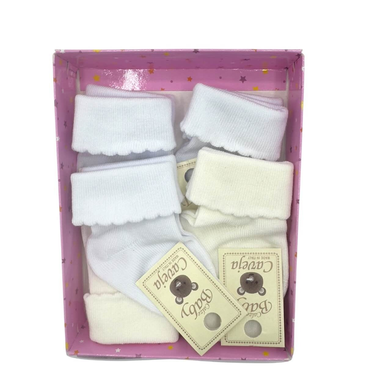 6 warme Baumwollsocken 0/3 Monate