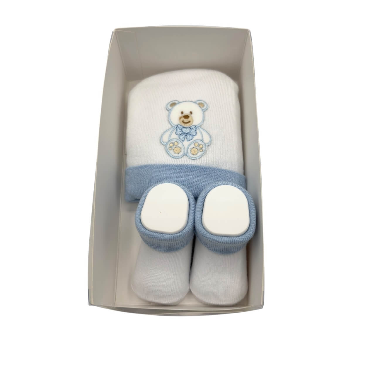 Set Cappello+scarpe in Caldo Cotone 0/6 Mesi