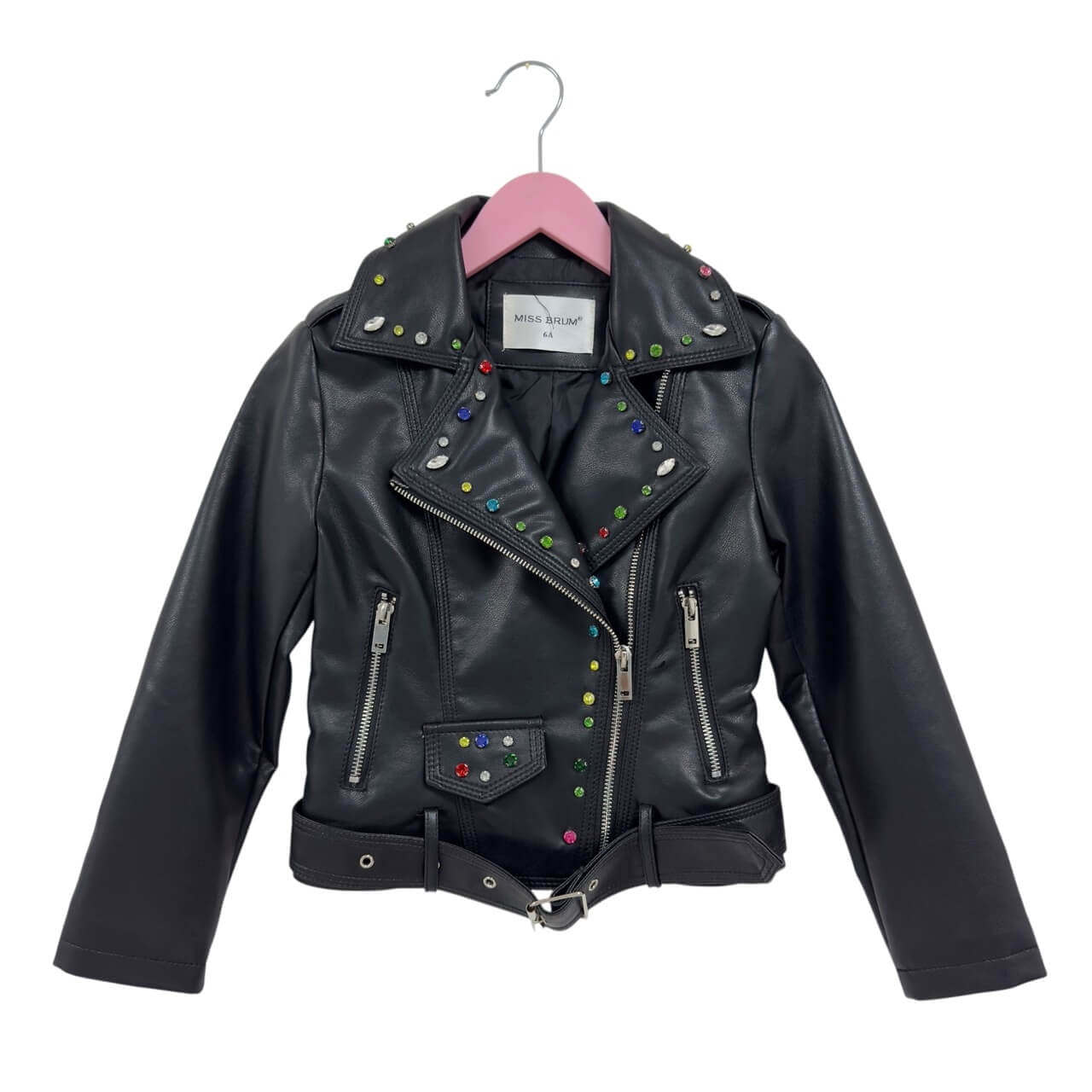 Giubbotto in ecopelle Bimba Con Applicazioni