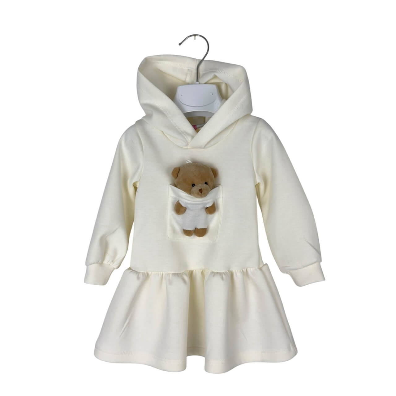 Vestito Neonata con Cappuccio e Orsetto