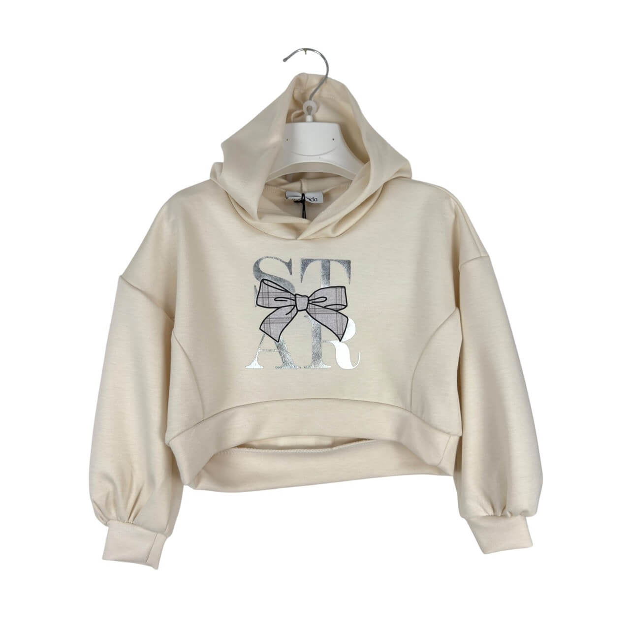 Completo Bambina 2 Pezzi – Felpa con Cappuccio e Gonna a Pieghe