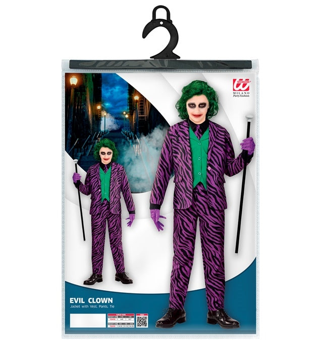 Costume Evil Clown Joker Bambino