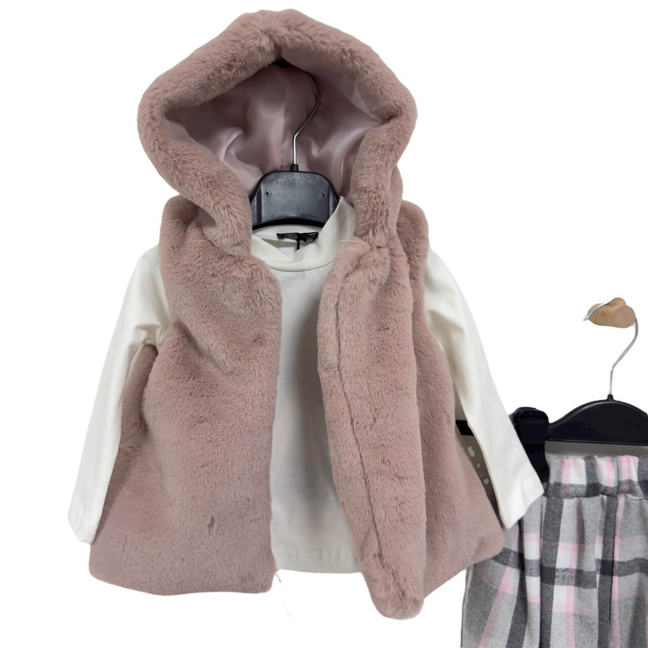 Completo Neonata Con Pelliccia