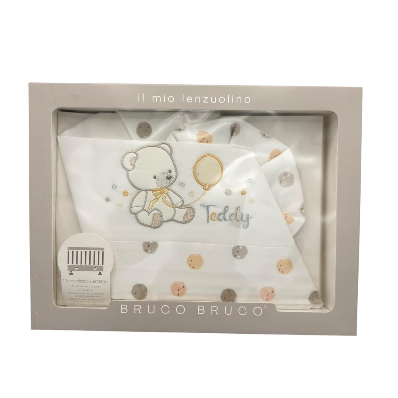 Completo Lettino Bruco Bruco 100% Cotone