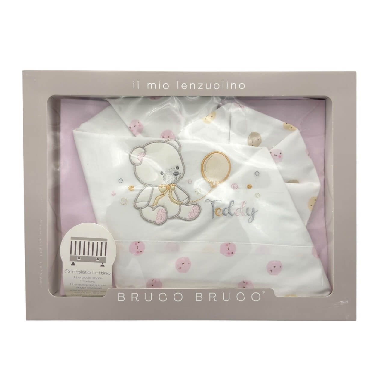 Completo Lettino Bruco Bruco 100% Cotone