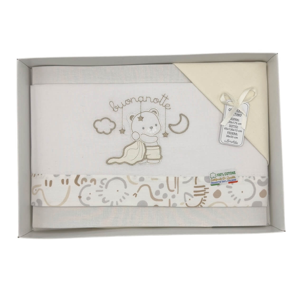 Completo Culla/Lettino Batuffolini 100% Cotone