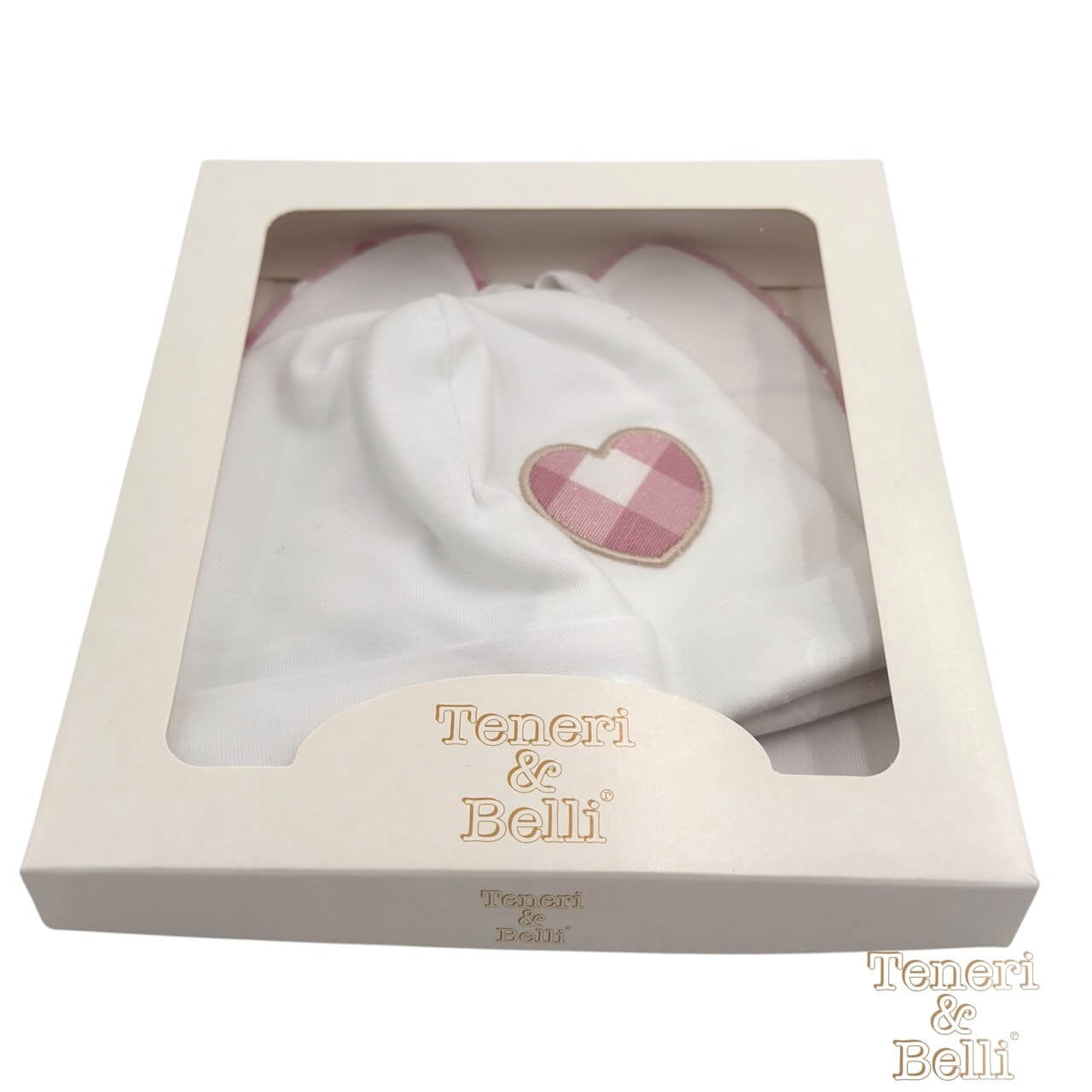 Set Cappello + Bavetta in Cotone Teneri e Belli