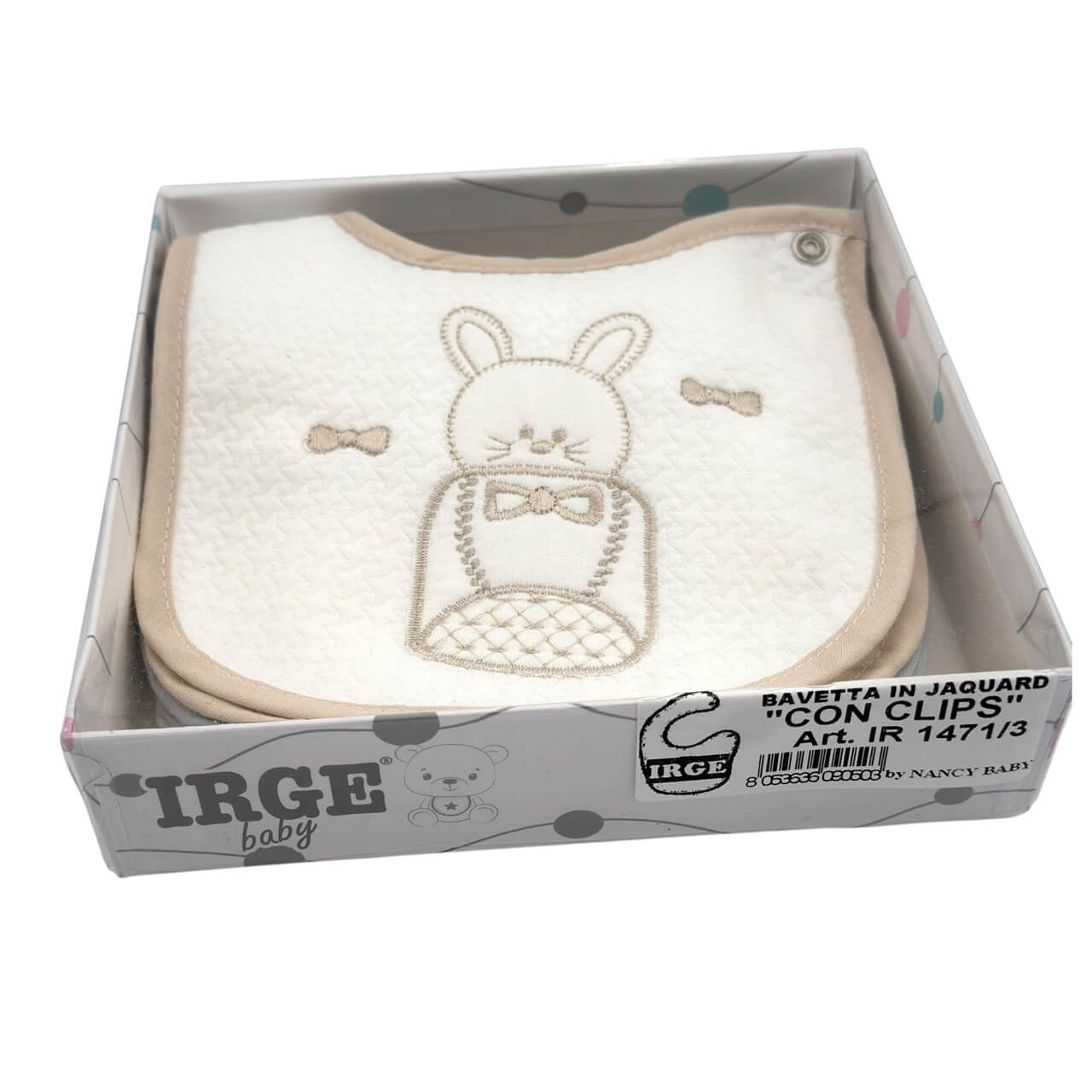 6 Bavette Ricamate Irge con Clip