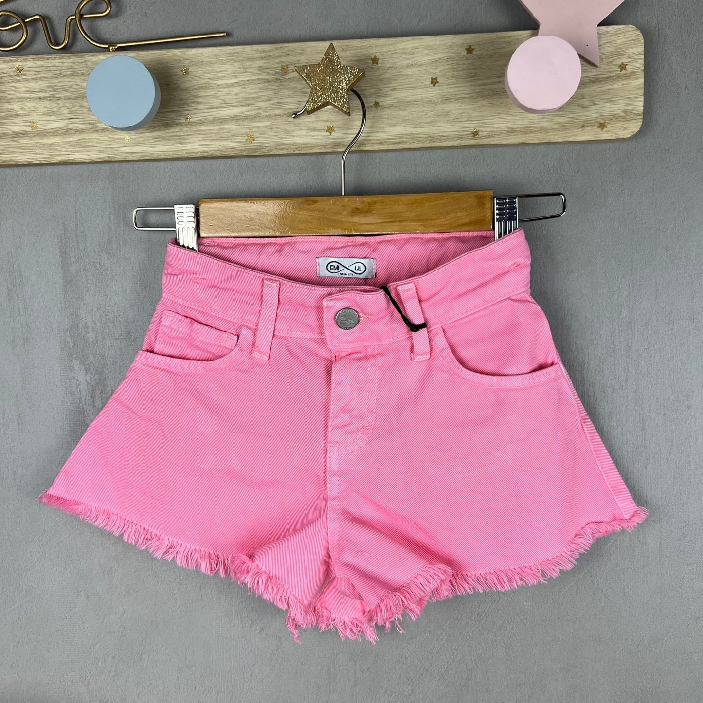 Shorts di Jeans Sfrangiato Bimba - Mstore016