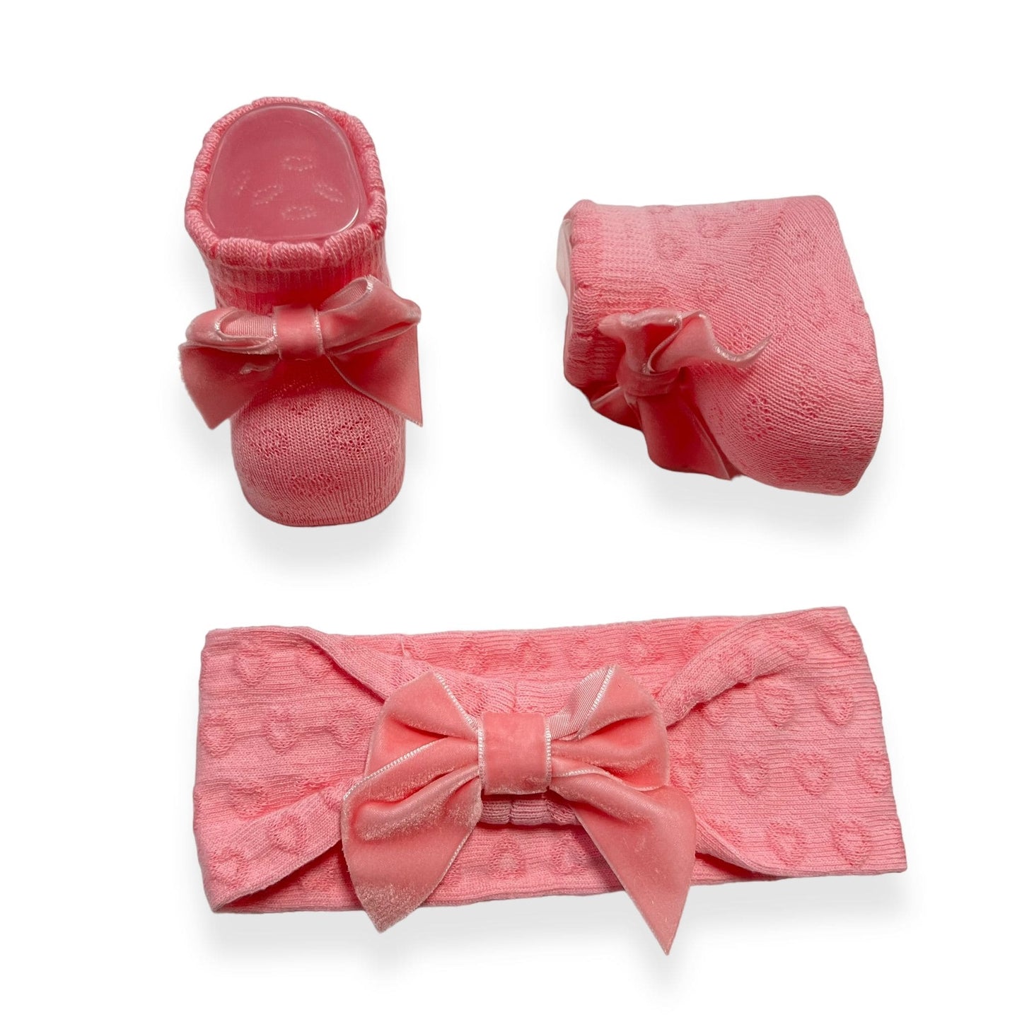 Set Scarpine + Fascia Neonata in Caldo cotone - Mstore016