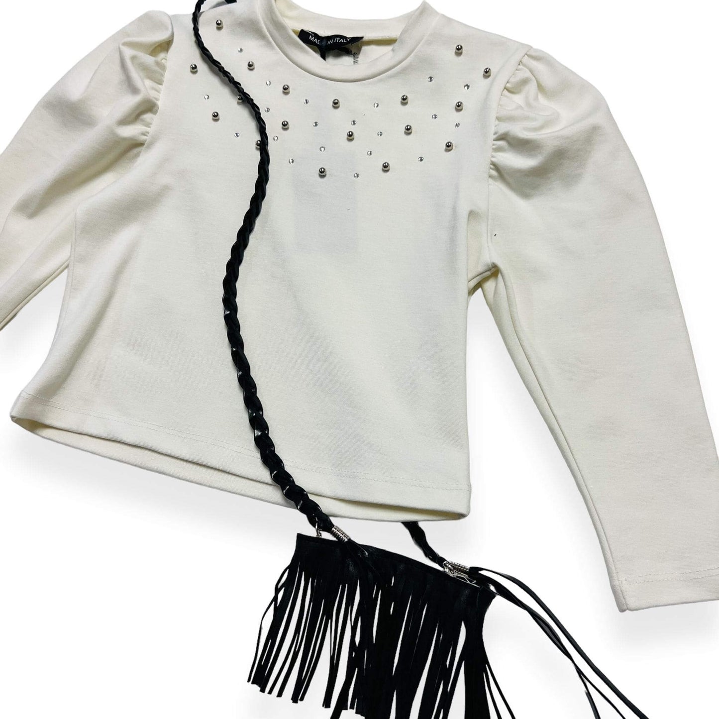 Mädchenpullover mit Tasche