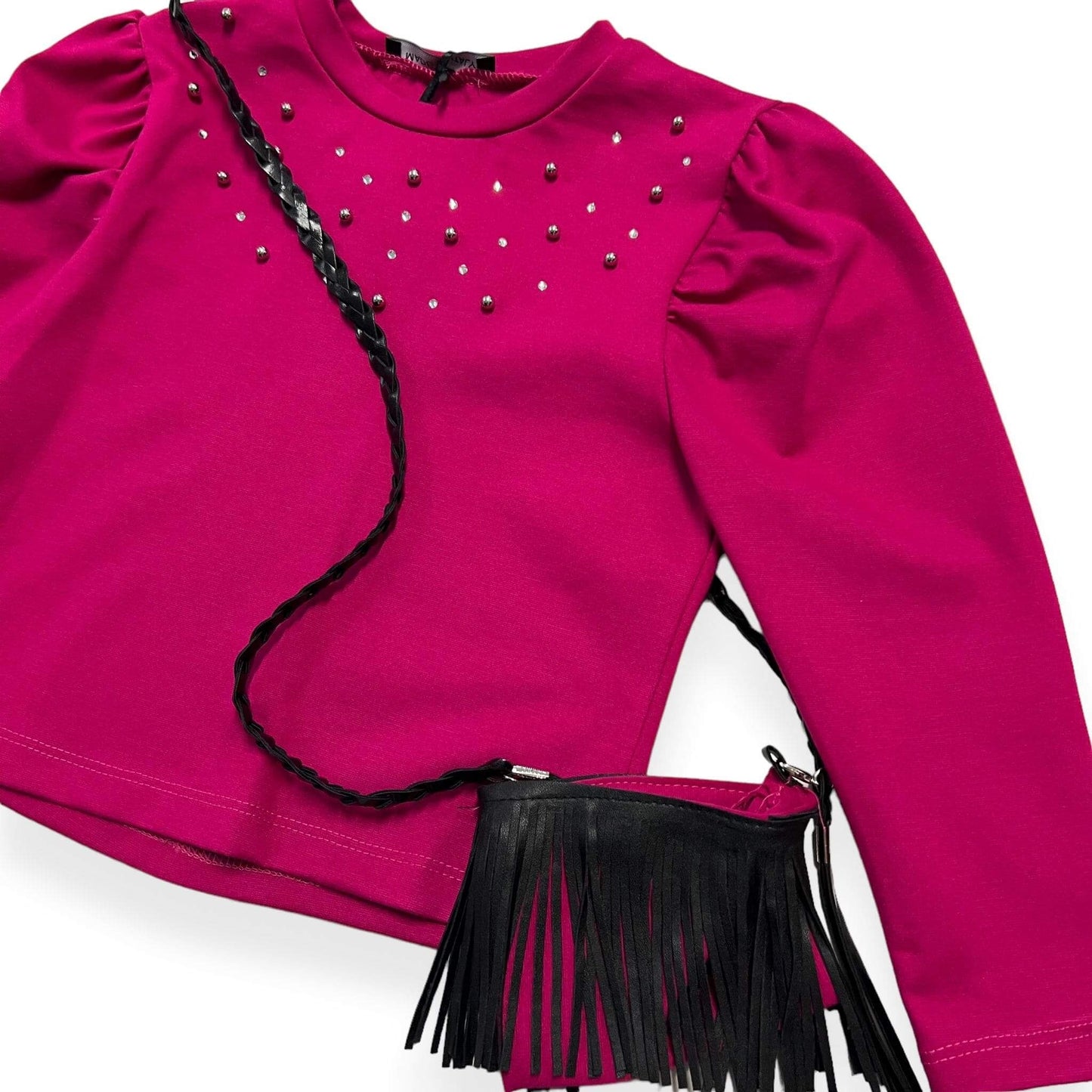 Mädchenpullover mit Tasche