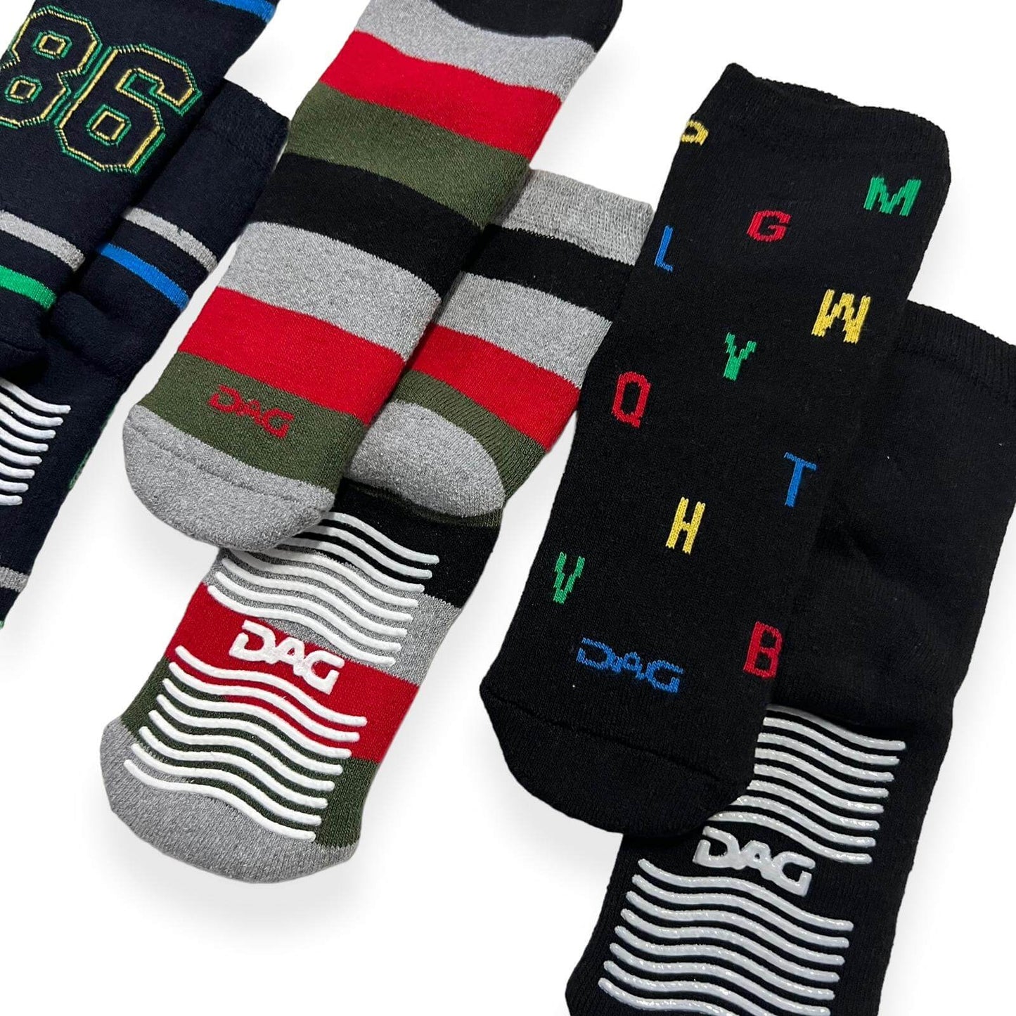 3 warme, rutschfeste Baumwollsocken