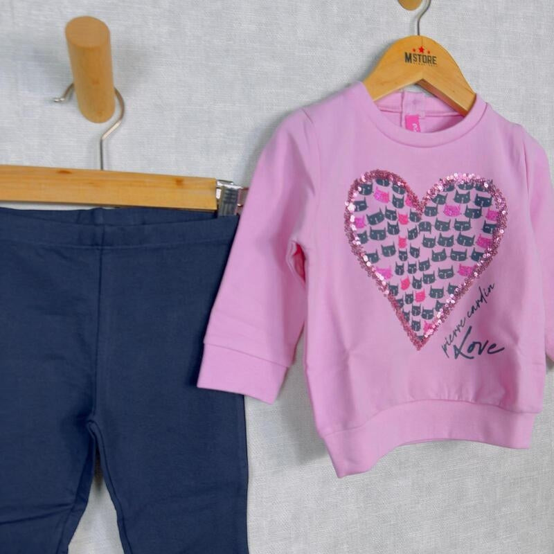 Pierre Cardin Baumwoll-Trainingsanzug für Baby-Mädchen